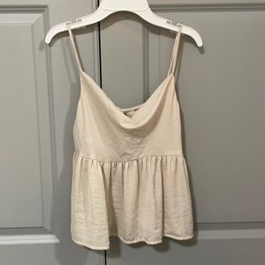 american eagle cream blouse, size S